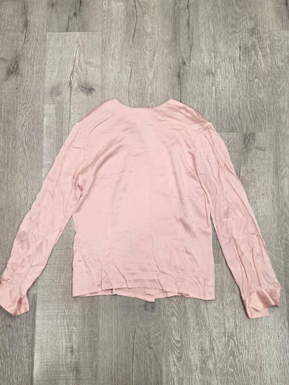 Dana Buchman Pink 100% Silk Long Sleeve Button-Back Blouse Size 6 classy classic - Picture 6 of 7